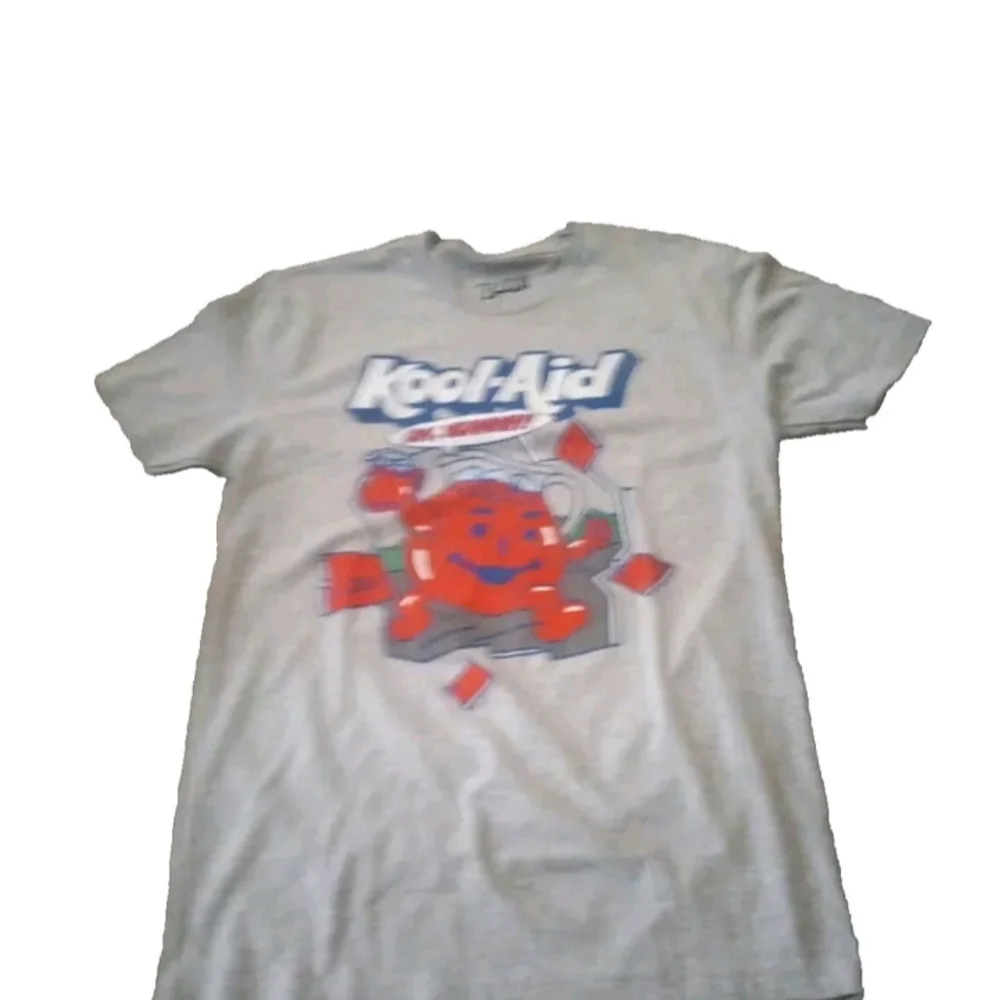 Kool-Aid T-Shirt Gray Logo Crew Neck Short Sleeve Shirt Young Men’s Size M NEW - Picture 1 of 5